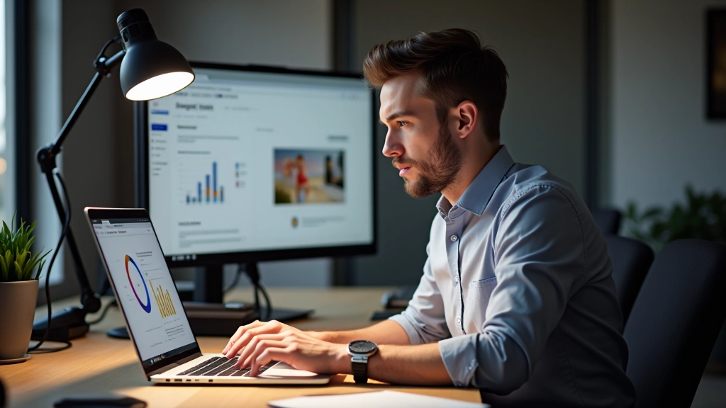 Professionele designer werkt aan conversieoptimalisatie van landingspagina's