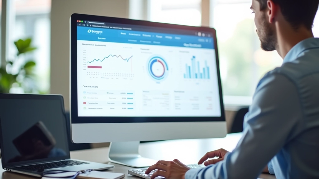 Analytics dashboard met conversie-metrics en A/B test resultaten op computerscherm