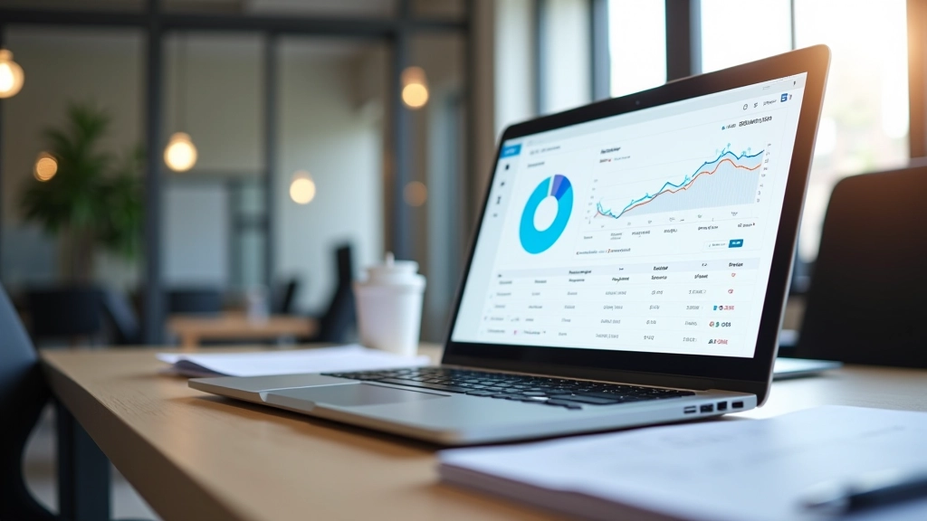 Moderne landingspagina's met conversieoptimalisatie elementen, scherm met analysegegevens